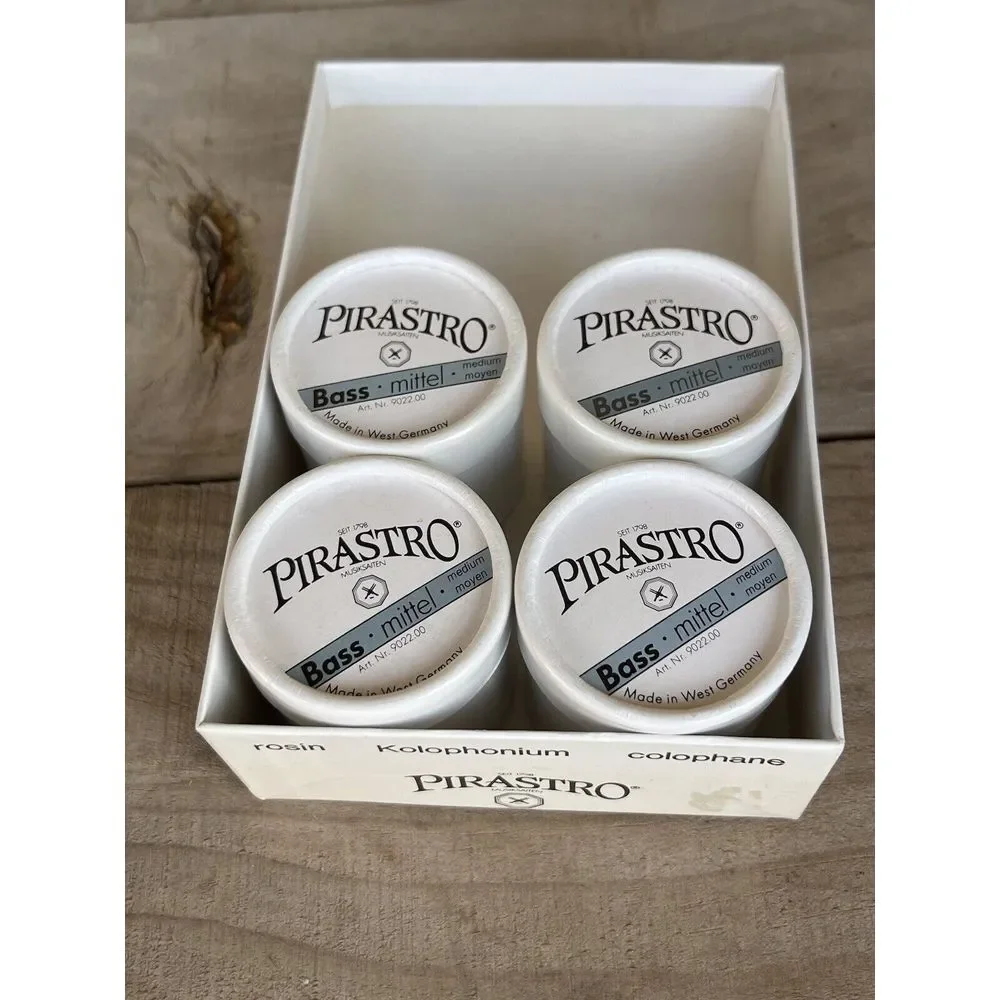Pirastro Bass Mittel, Rosin Medium Celophane Made In West‎ Germany Set Of 4